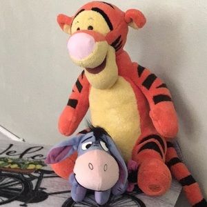 Tigger and Eeyore plush both are cleaned and Sanitized Tigger 16" and Eeyore 6"